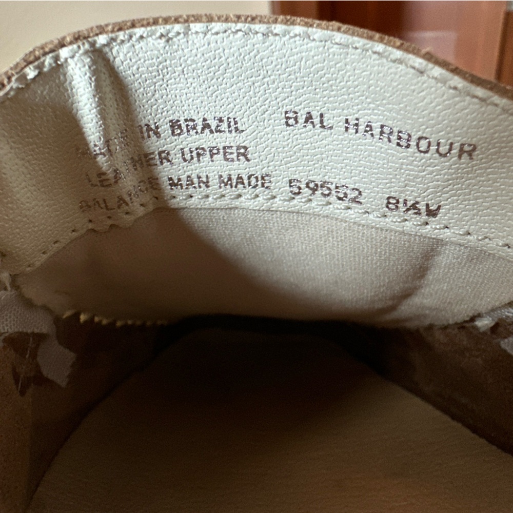 Beige Leather Loafers with Silver Buckle- hush puppies - 8.5 - vintage Y2K - Picture 7 of 7